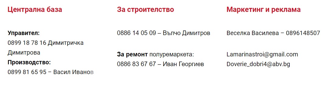 Контакт Ламарина